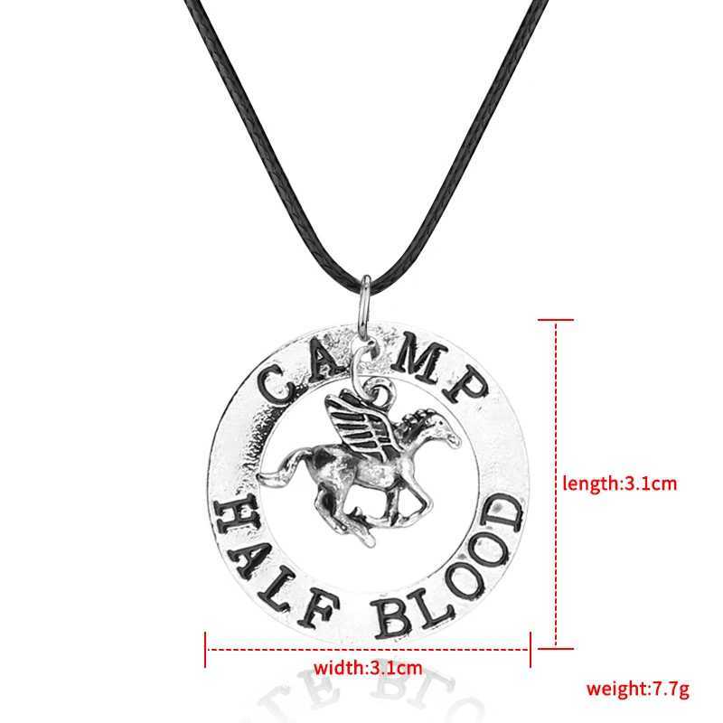 Blood Pegasus Pendant Necklace Mens Percy Jackson Camp Half Necklace Fashion Charm Jewelry Accessories Gift W250318