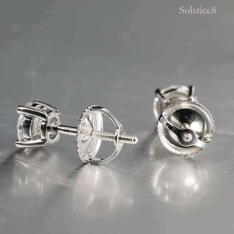 pass dia tester VVS1 moissanite designer for women men making of sterg sier stud earrings screw back earring jewelry woman valentines day gift