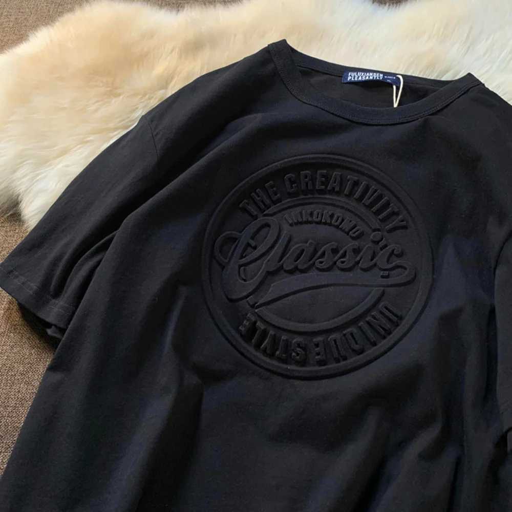 Vintage 3D Print Steel Seal Print Mens Short-sleeved T-Shirt Casual T Shirt Couples T-shirts Women Mens Loose TeesT250318