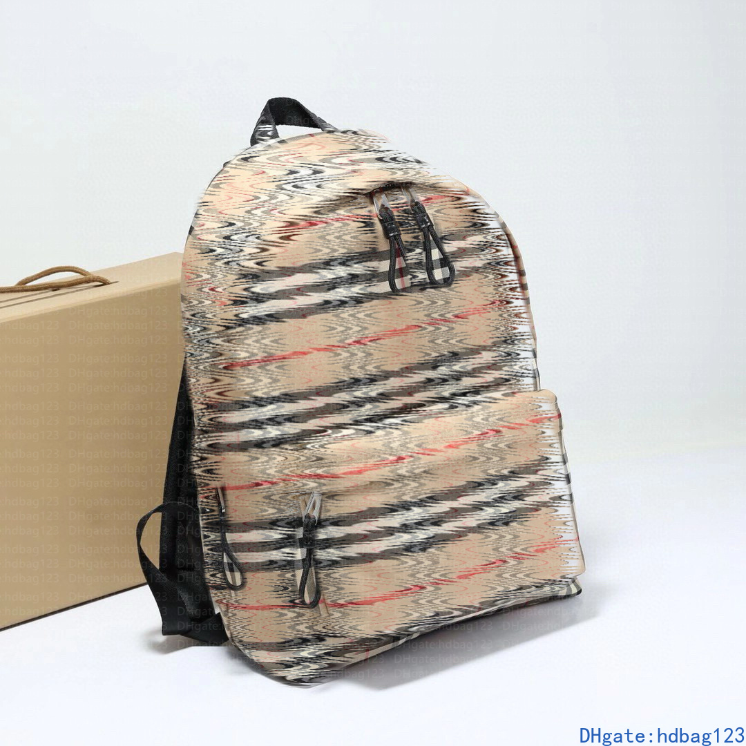 10A designer bag striped backpack school bag single shoulder large capacity zipper bag classic crossbody bag lightweight travel bag