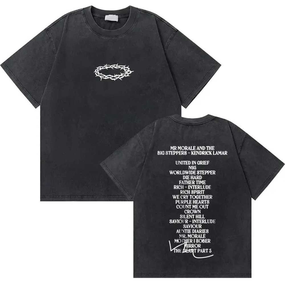 Kendrick Lammar Cotton High Quality T-shirt Japanese Street Clothing Summer Mens T-shirt Anime Japanese 2000s Mens ClothingXJ250318