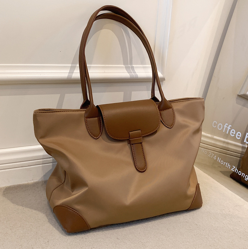 Large Capacity Fashionable Tote Simple Oxford Cloth Women S Bag New Versatile Casual Texture Single Shoulder Bag Shoulder Bags