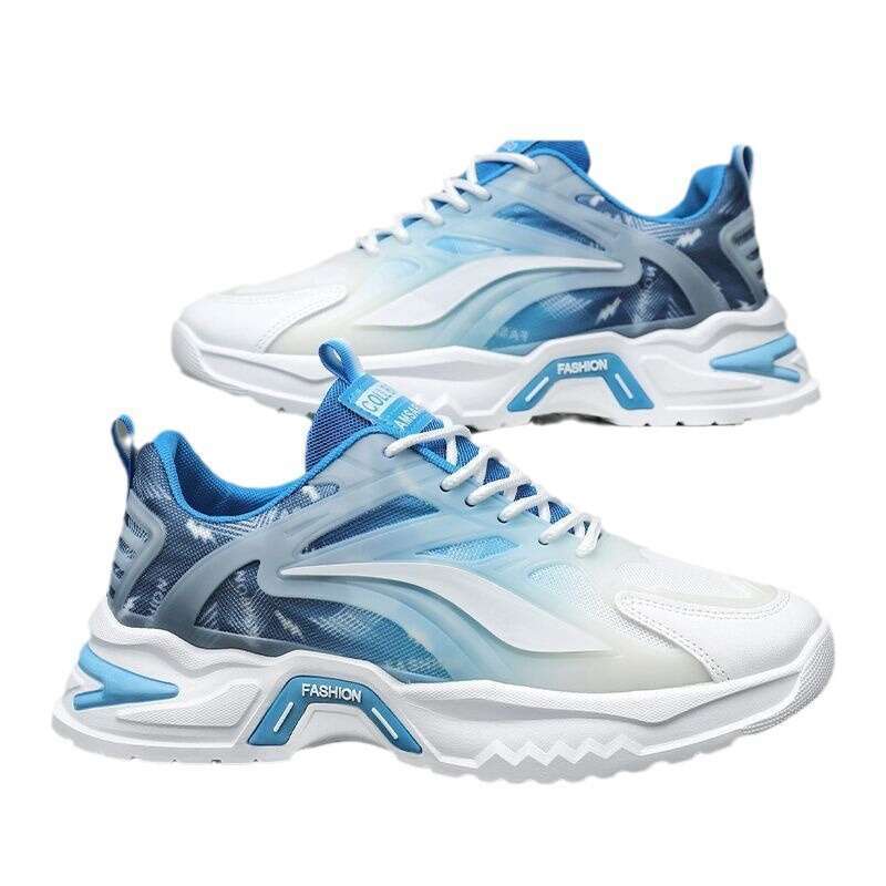 Men's mesh versatile running sports internet famous thick sole anti odor dad trendy shoes, men's 2025 summer new style