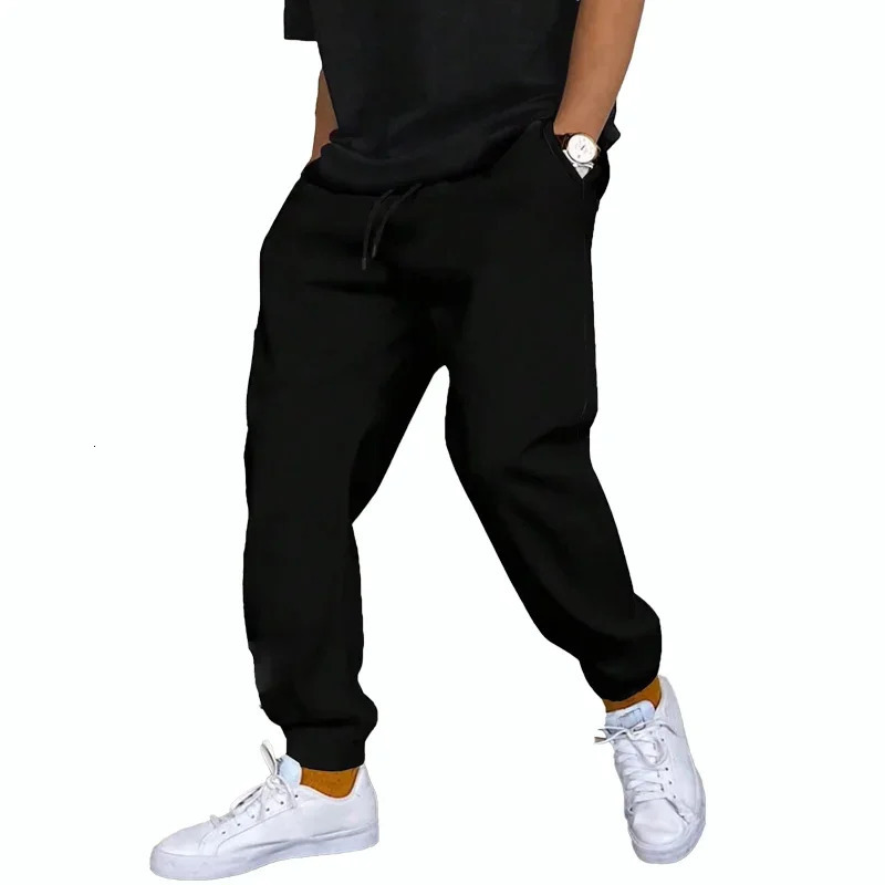 Men Spring Solid Sports Pants Unisex Leisure Pants Loose Hip Pop Jogging Pants Casual Outdoors Street Style Trousers 250318