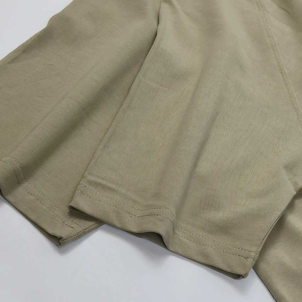 100% pure cotton short sleeved T-shirt mens summer 2025 new round neck T-shirt solid color loose casual half sleeved topT250318