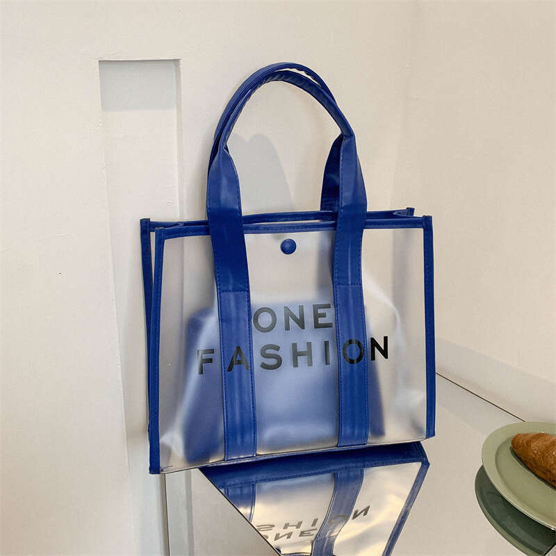 PVC large women's summer fashion tote 2023 new trendy color beach waterproof baozi mother bag