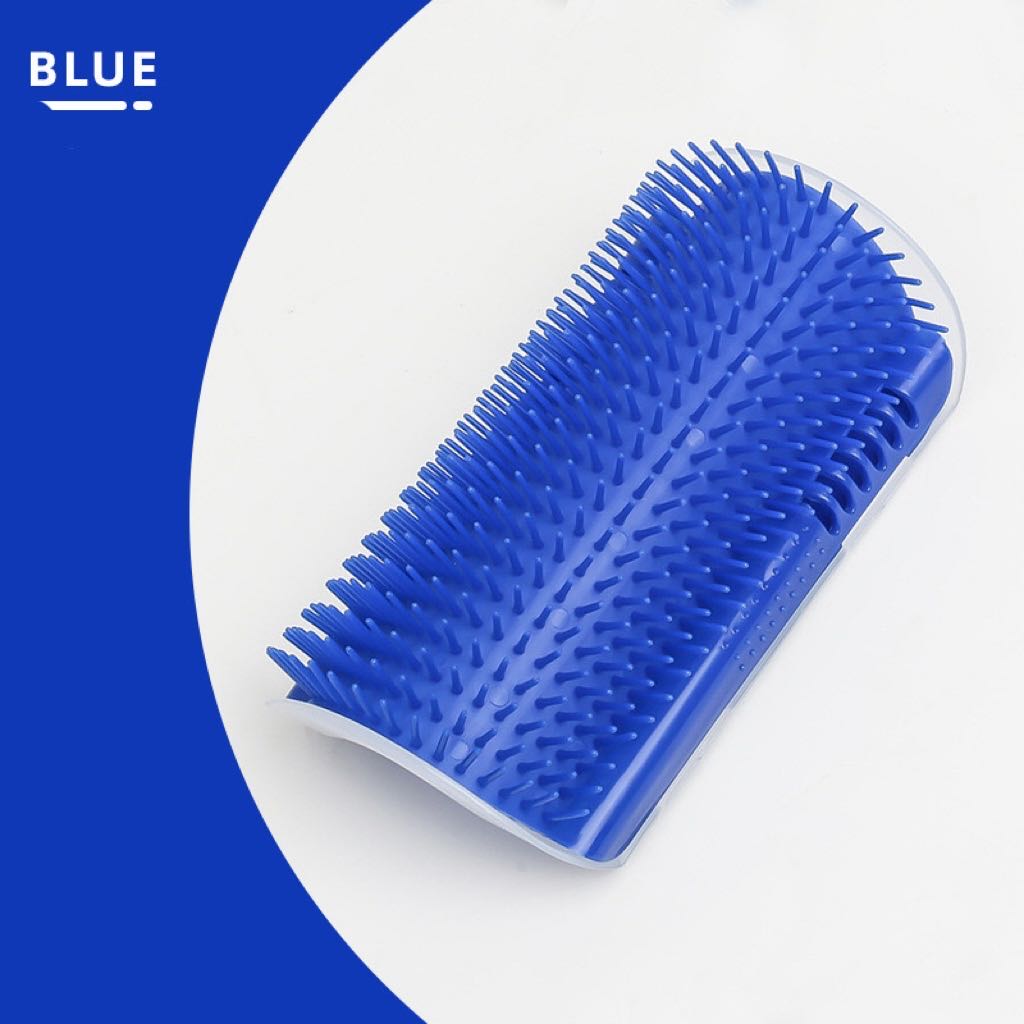 Cat Care Combo: Soft Bristle Massage Brush & Corner Scrapper Comb for Easy Shedding Management