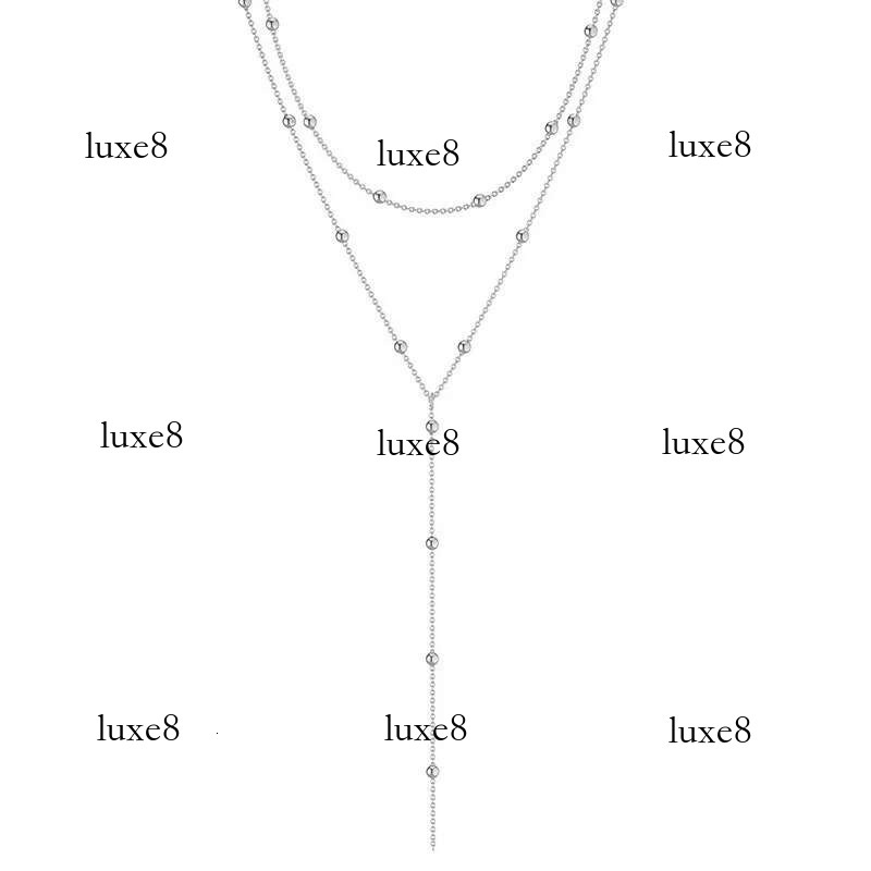 Golden Plated Lariat Necklace for Women Double Laryered Long Chain Drop Pendant Choker Necklaces Fashion Gifts