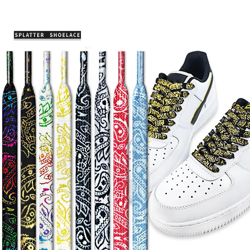 Flat shoes with lace and gold plated handpainted sports casual basketball tennis 250318