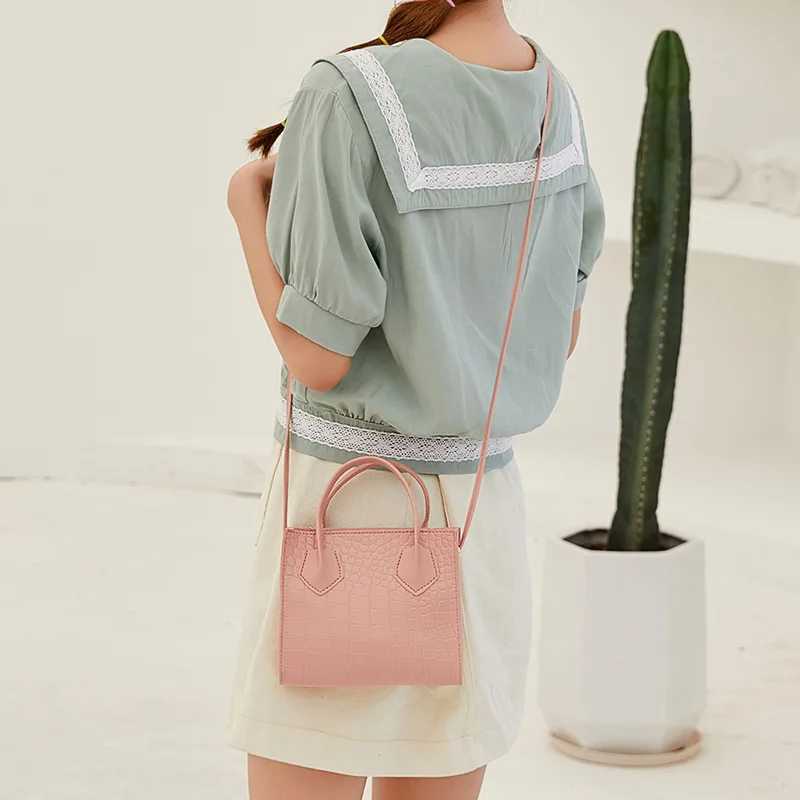 Soft PU Leather Crossbody Bag Wens Crocodile Pattern Shoder Bags Solid Color Fashion Retro Luxury Designer Girl Handbags Z250318