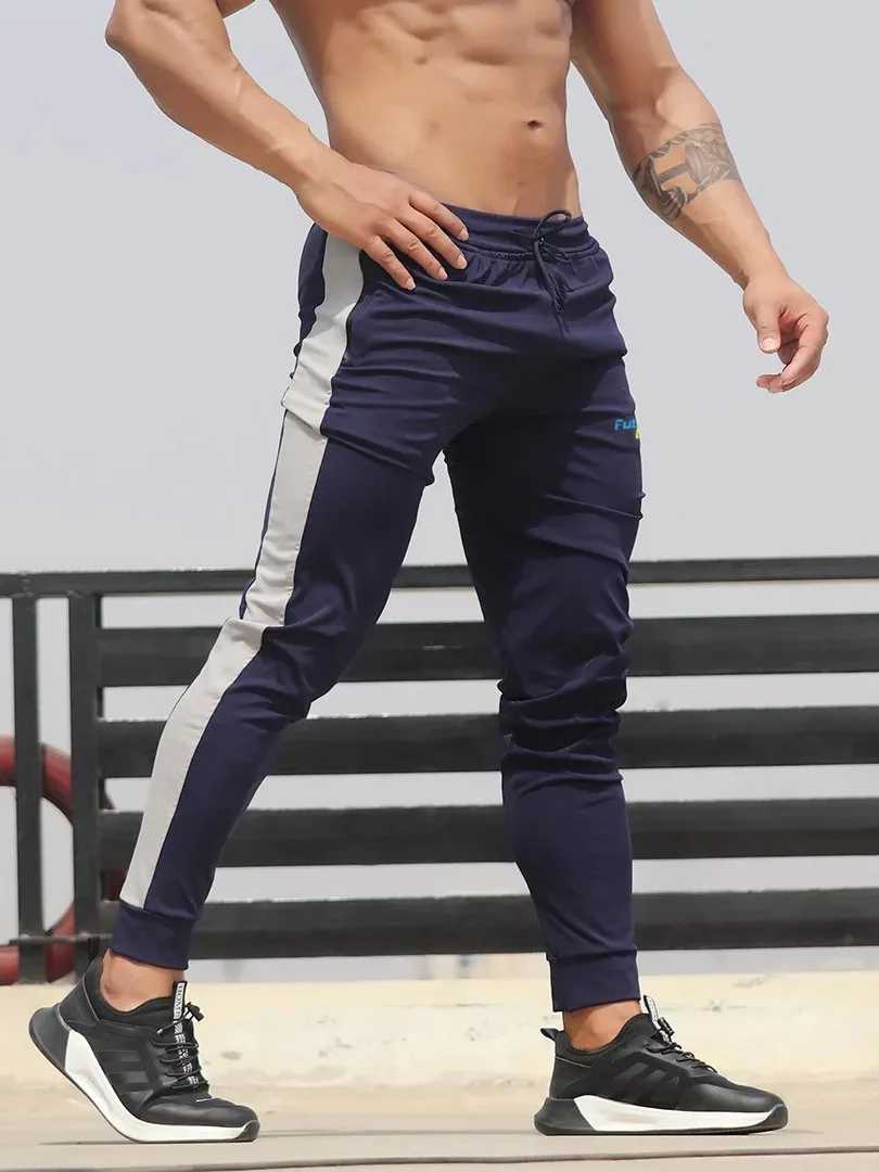 New mens color matching sports pants for running fitness leisure slim feet jogging pants cross-border between Europe and the United States W250318