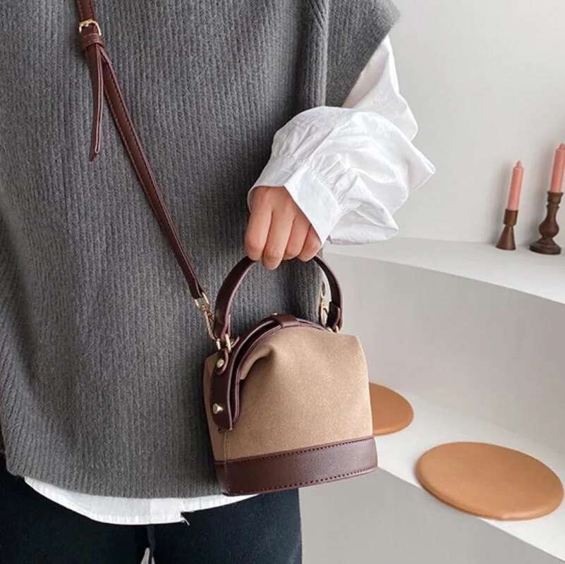 New Vintage Fashion Female Tote Bucket Travel Shoulder Messenger Bag Women's Handbag Purses and Handbags