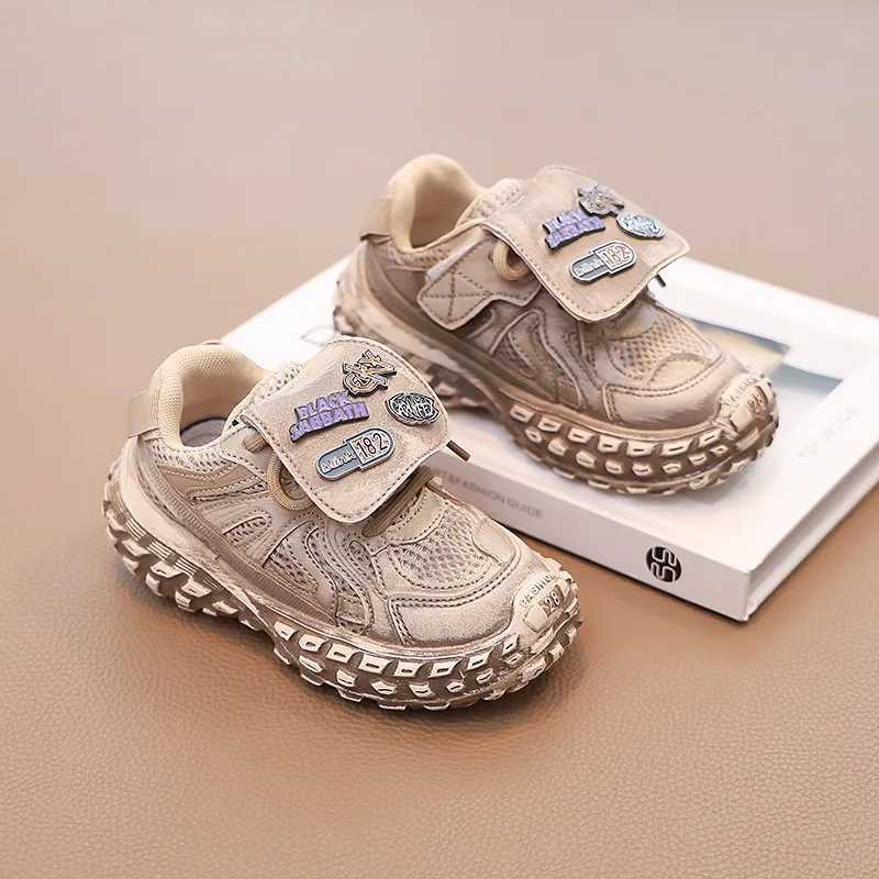Girls breathable sports shoes board shoes printed soft sole anti slip childrens casual walking shoes boys shoes W250318