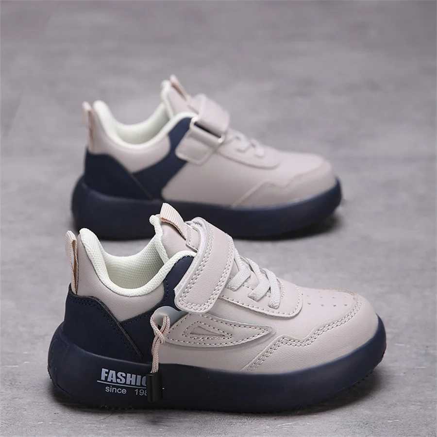 Tenis sports shoes for children in spring/autumn new boys and girls sports shoes casual board shoes leather soft soled childrens white shoesXJ250318