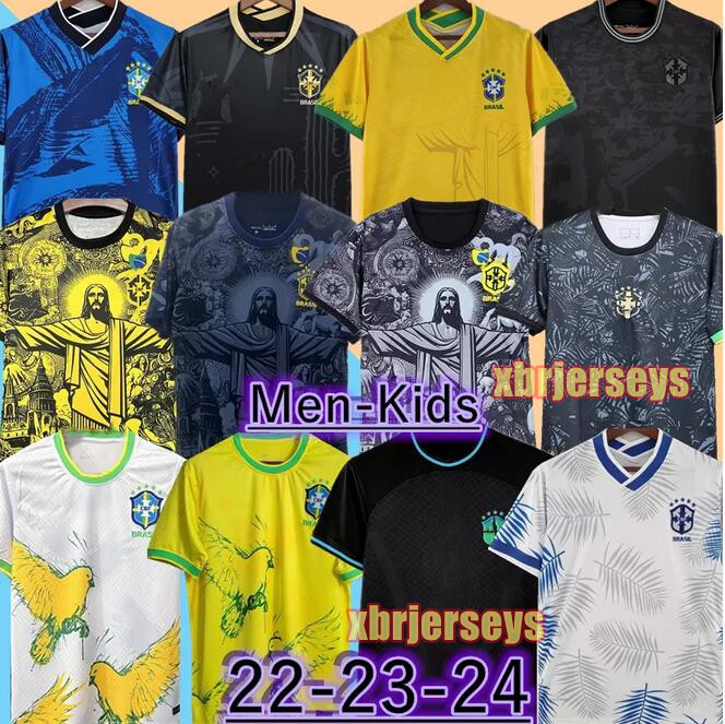 22 23 24 BraziL Soccer Jersey 24 25 Copa America Cup NEYMAR VINI JR 2024 BrasIL National Team Football Shirt 2025 JESUS Special 2025 Mens Kids Kit Sets FRED RODRYGO