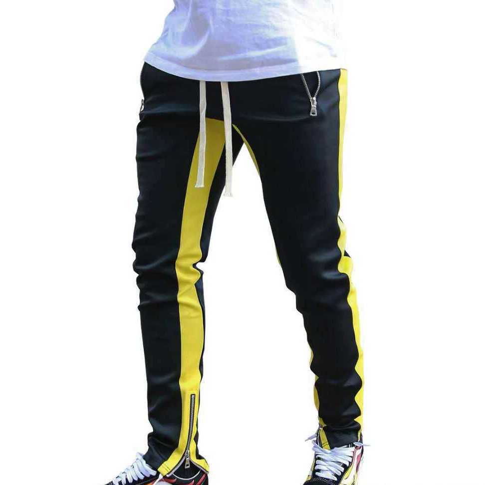 2025 New Men Bodybuilding Pants Autumn Spring Sweatpants Casual Solid Slim Harajuku Style Trousers Drawstring Full Length Pants W250318