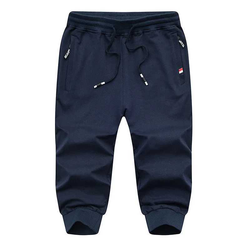 Mens knitted sports pants cotton casual sports seven cent sports pants 3/4 cut Trouser running pants mens fitness sports pants W250318