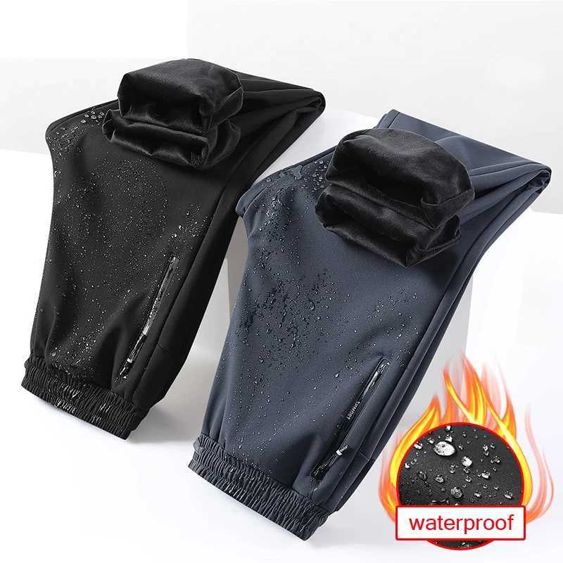 Winter cashmere mens wool warm and thick casual sports pants high-quality and fashionable brushed oversized jogging pants L-8XL W250318