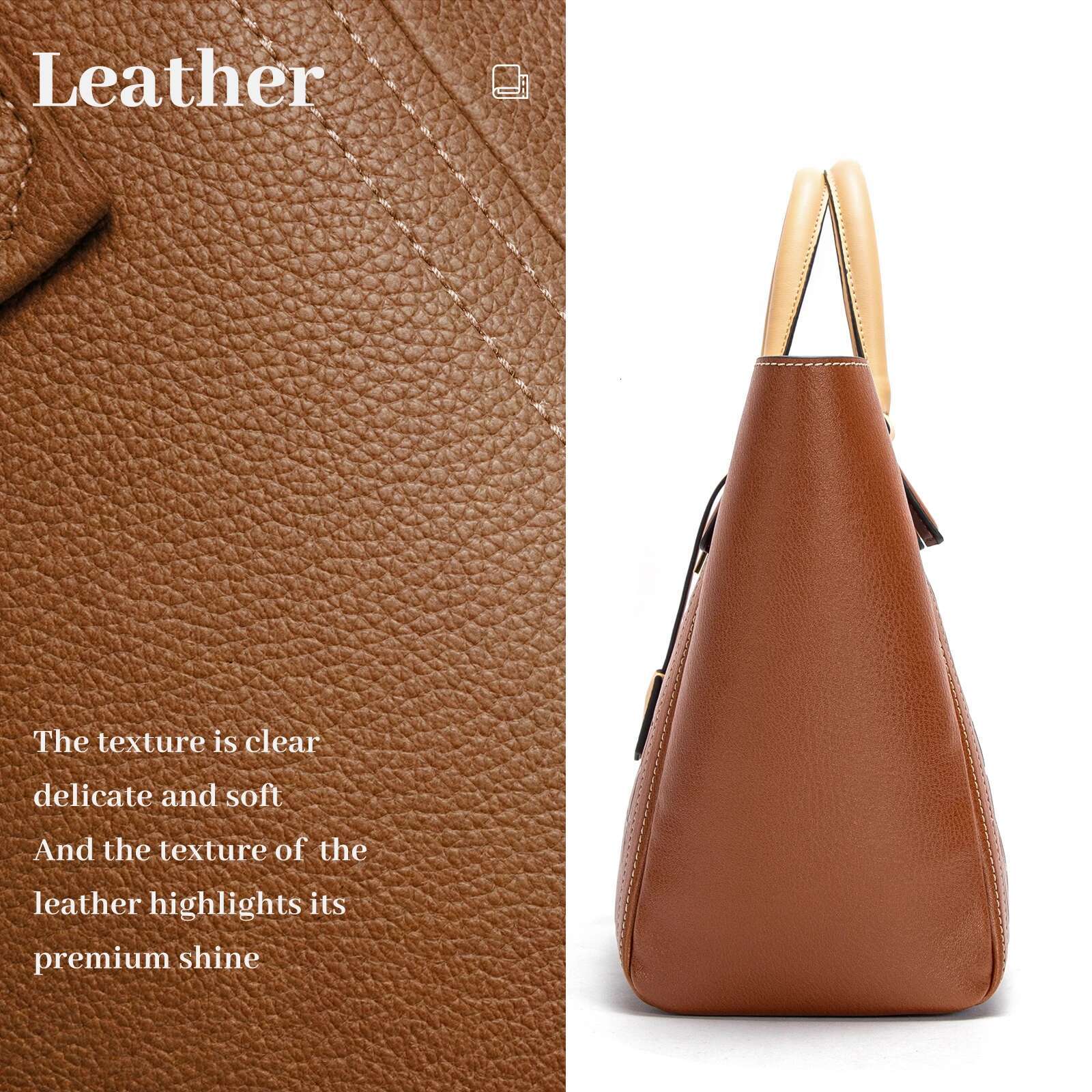 Women's Leather Handbag Large Capacity Business Tote hot for Work & Travel