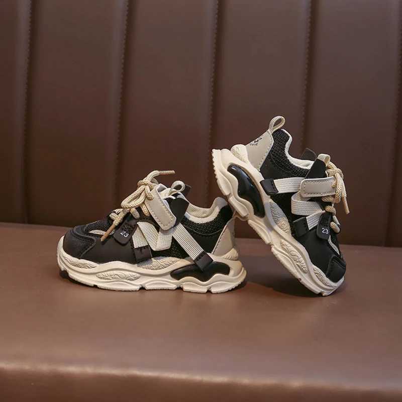 2024 Kids Sport Shoes Fashion Cross-tied Mesh Breathable Boys Sneakers Spring Autumn Children Girls Outdoor Running Shoes G02122 W250318