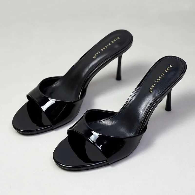 Slip Womens Fine High Heels New Summer Spring Luxury Fem Slides Shoes Fi Round Toe Wen H Pump Shoes Y250317