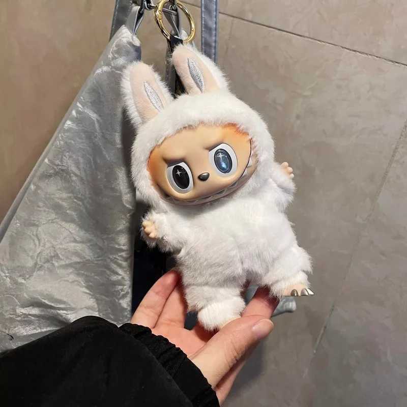 High quality and cute Labubu Angel Wings series vinyl doll blind box toy backpack pendant childrens New Year gift Y250318