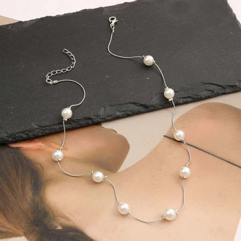 Light Luxury Temperament Imitation Pearl Necklace Female Hundred Niche Design High-grade Collar Bone Chain Choker