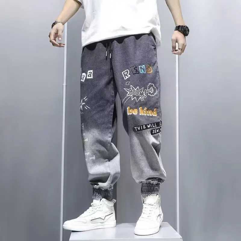 Mens and Womens Harem Jogging Pants with Ribbons Casual Classic Street Clothing Multi-fit Cargo Pants W250318