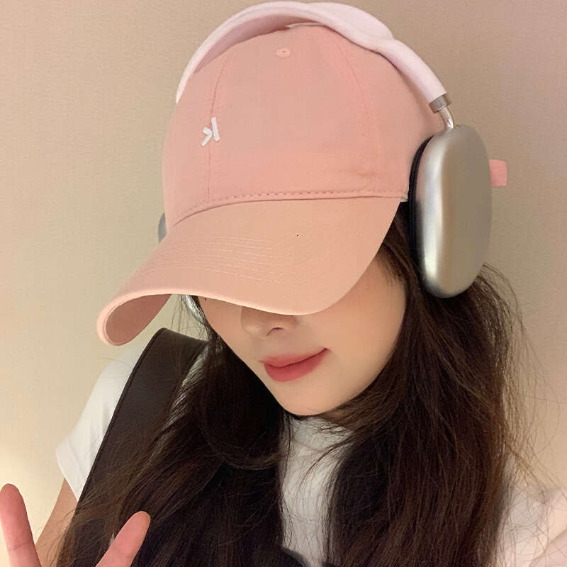 Korean version letter embroidery soft top baseball thin design, small face, big head circumference, sun protection and shading duckbill cap trendy