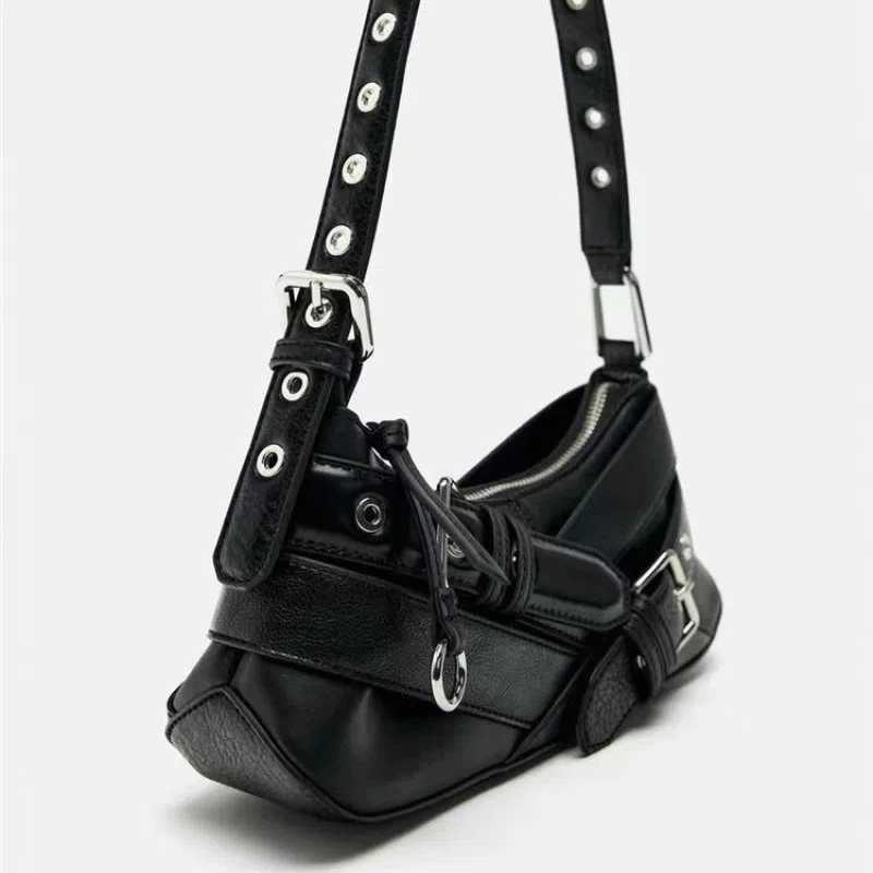 High end Fem handbag luxury spicy girl bag Exquisite motorcycle bag high-end casual simple armrest bag Y250318