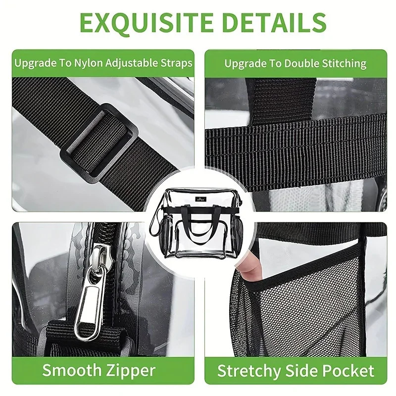 Portable PVC Travel Bag with Large Capacity and Transparent for Easy Organization and Washing 250314