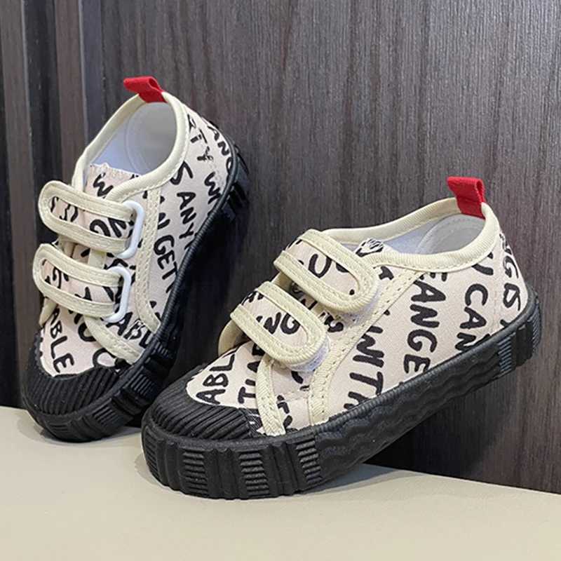 Spring and summer childrens canvas shoes childrens casual sports running shoes soft bottom anti slip and breathable childrens flat sports shoesXJ25031