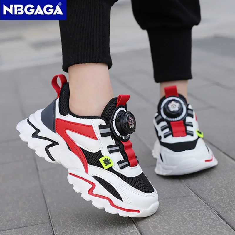 Childrens shoes boys running sports shoes coaches sports shoes big childrens breathable mesh school shoes soft soled casual walking net W250318
