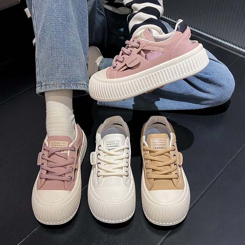 New Trend Summer Women's Baotou Hollow Out Breathable Soft Comfortable Board Flat Thick bottom Outdoor Casual Shoes