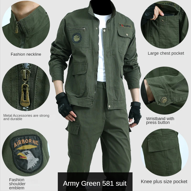 Year Summer Cotton Work Clothes Outdoor Wear resistant Welding Thickened Labor Insurance Clothing 250318