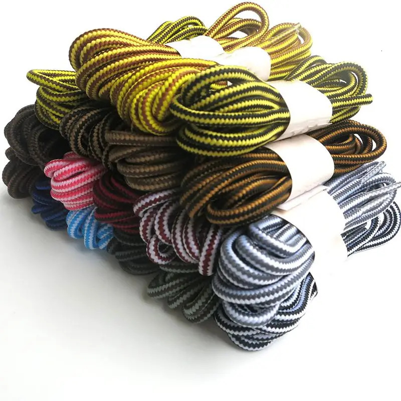 1 Pair 18 Colors Striped Double Color Shoe laces Round Outdoor Sneakers Shoelaces Cotton Boots Shoelace 70CM 90CM 120CM 150CM 250318