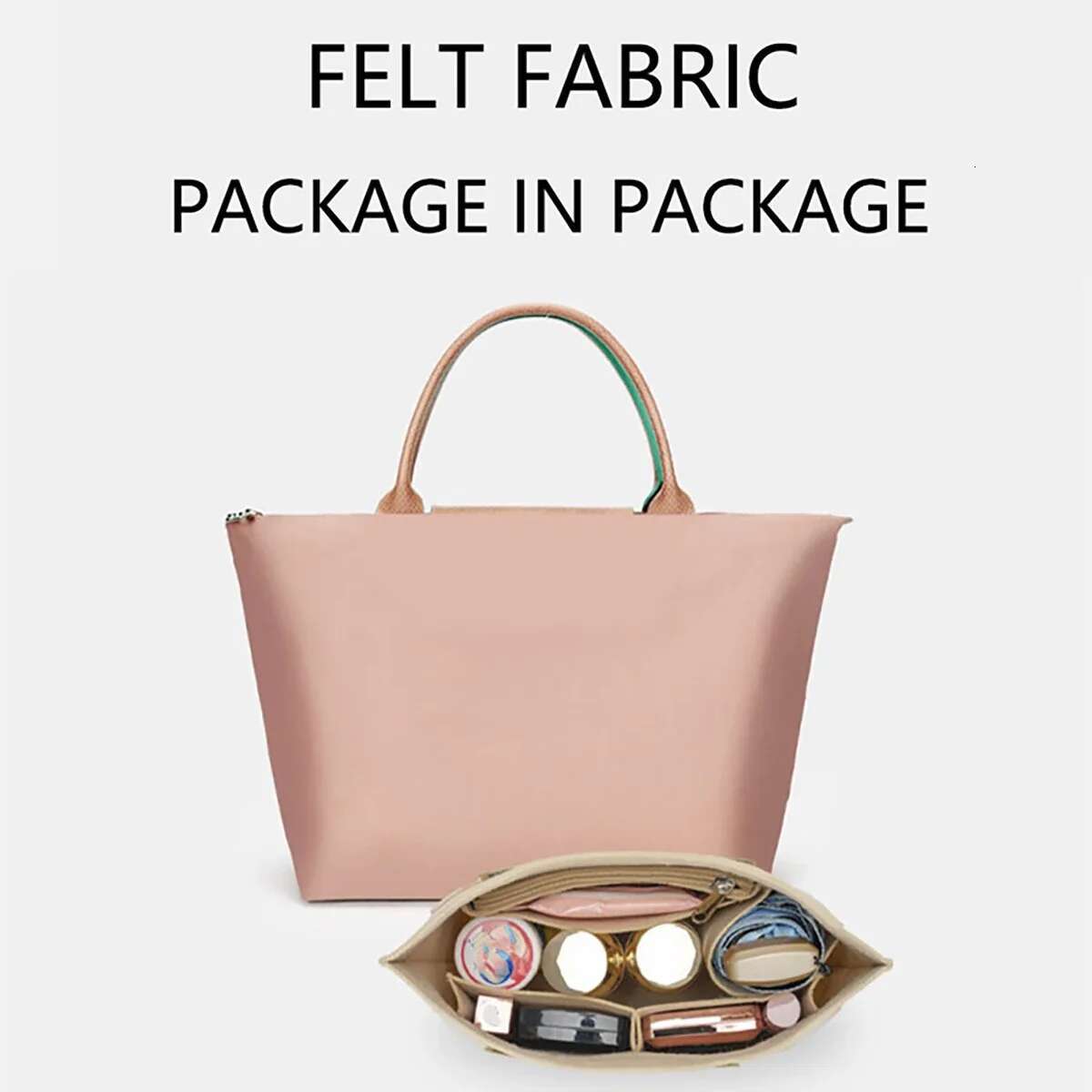 Insert Felt Fits Tote Support Ed Storage Cosmetic Bag Small Shoulder Bags