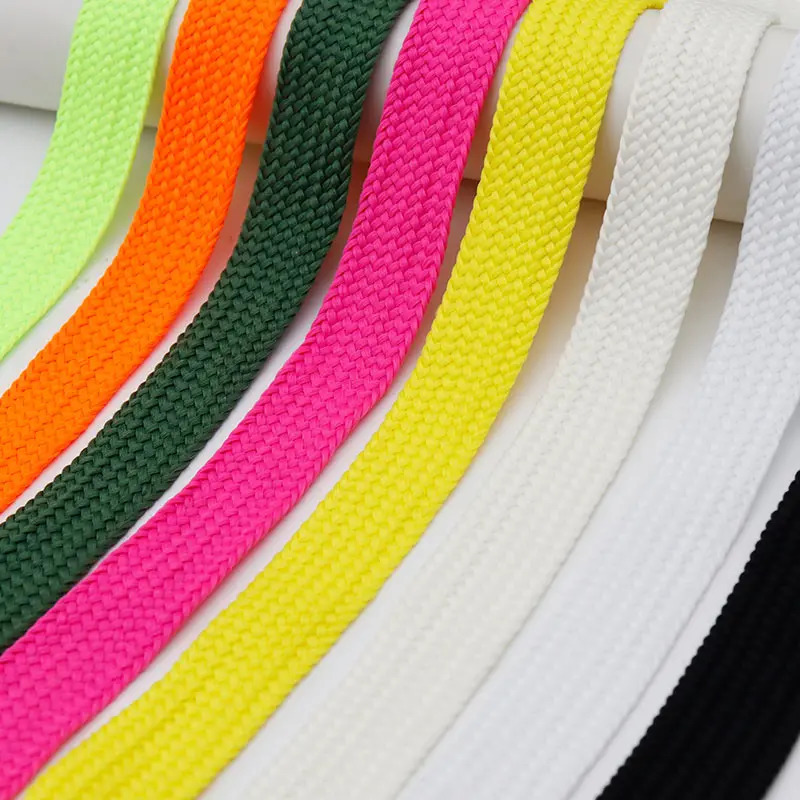 Coolstring Widened Flat Single Layer 2cm Thick Polyester Wide Campus Shoelaces 00s for Casual Sneaker Women Hoodie Cord Cordon 250318