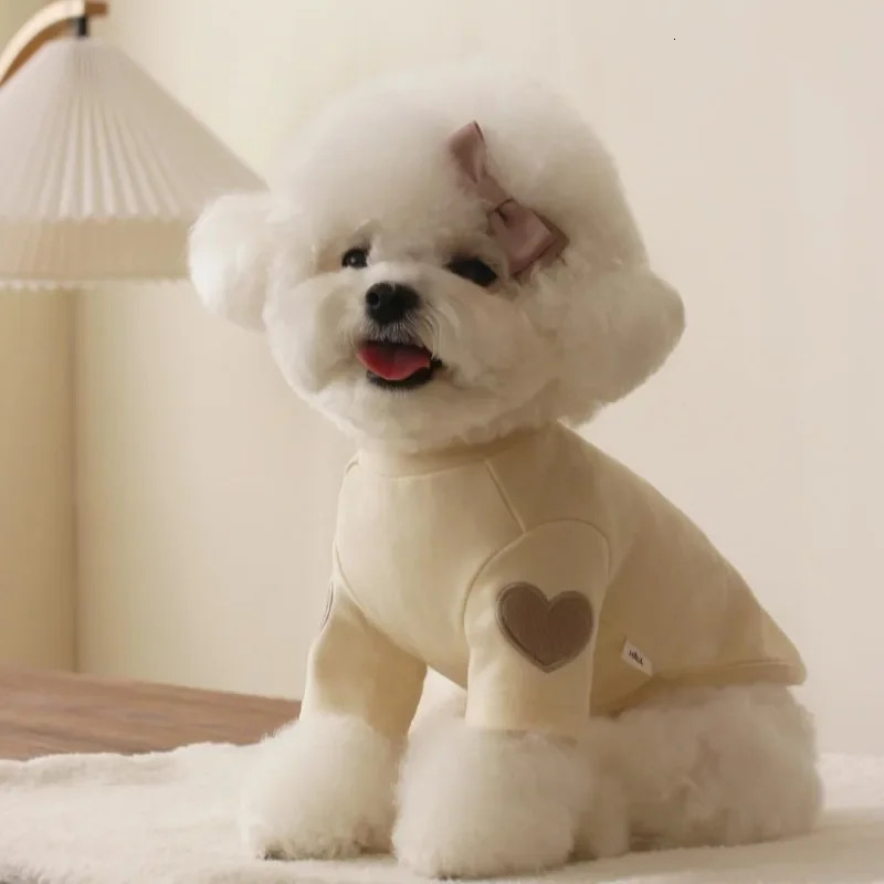 Love Winter Warm Pet Dog Clothing Bottom Shirt Cute Bear Teddy Yorkshire Hoodie Cat ner 250318
