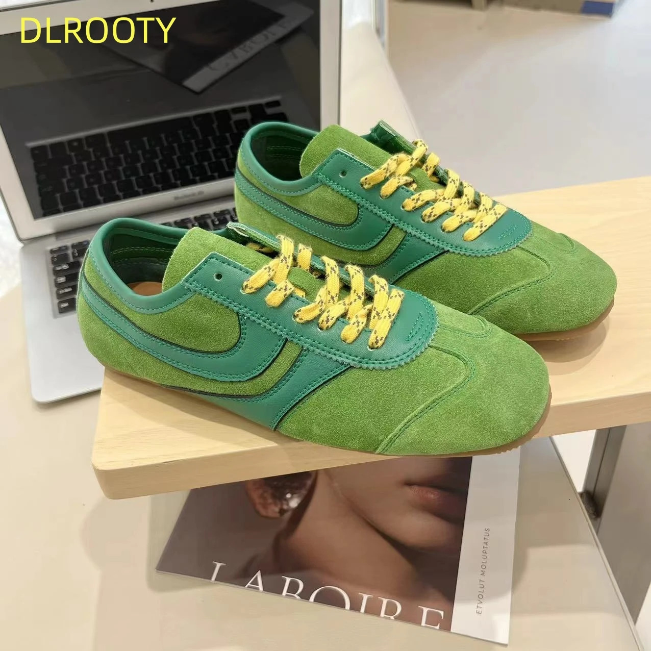 Womens Sneakers Genuine Leather Ladies Moral Training Shoes Casual Spring Flat Shoes Women 250318