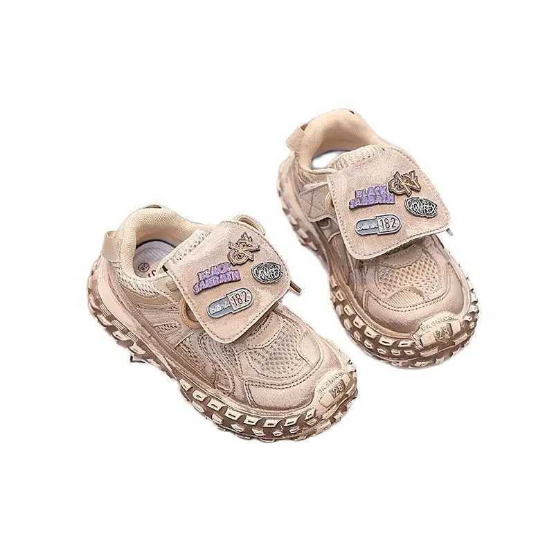 Girls breathable sports shoes board shoes printed soft sole anti slip childrens casual walking shoes boys shoes W250318