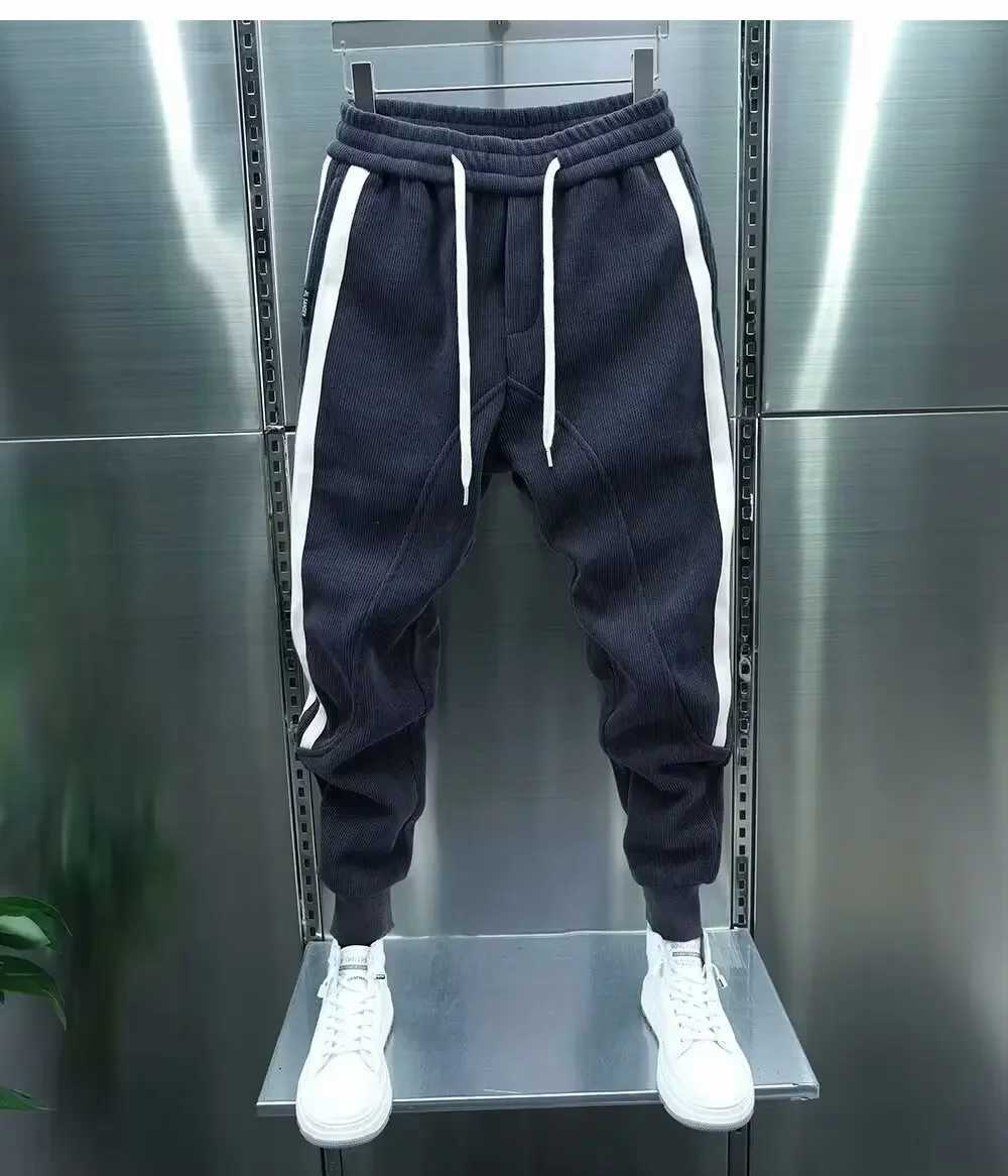 Autumn Joggers Men Korean High Street Sports Trousers Streetwear Cotton 9-Minute Sweatpants Mens Clothing 2024 Hot Selling W250318