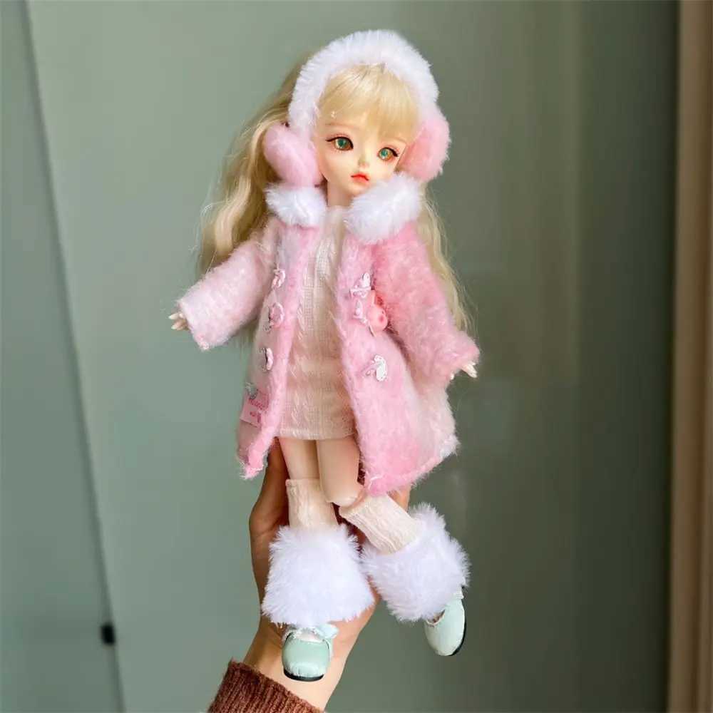 free shipping 30cm Clothing 1/6 BJD Fashion Set Beautiful Dress Hat Winter Coat Girl Toy Doll Accessories Holiday Gift