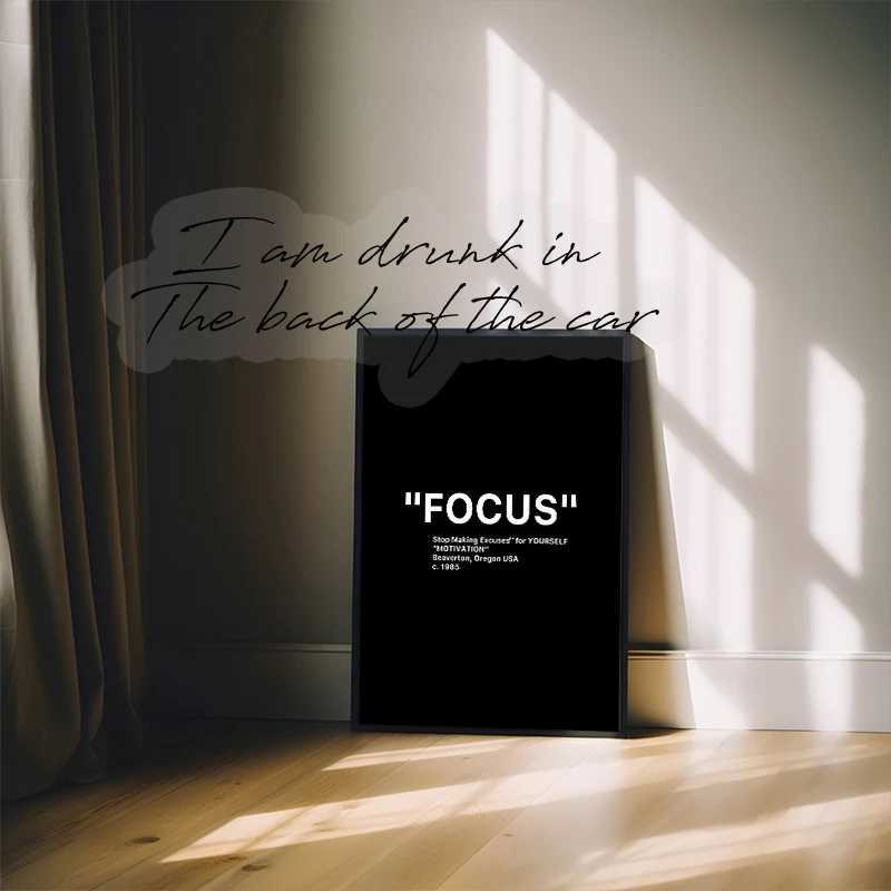 Modern Hype Black and White Minimst Quotes Poster Canvas Prints Motivation Inspired Wall Decor Office Home Room Decoration Y250318