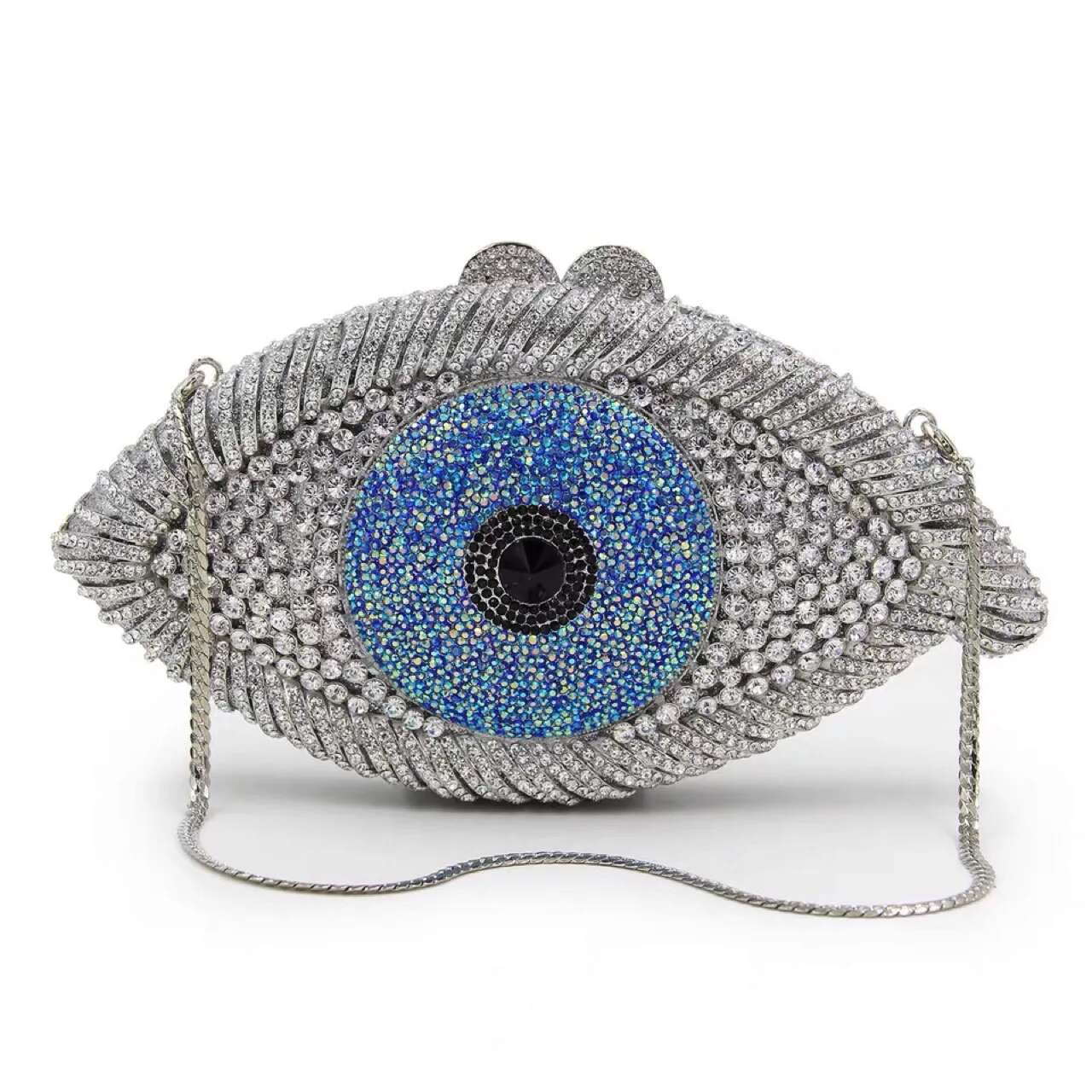 Lady Eye Rhies Day Clutches Dia Wedding Clutch Purse New Crystals Dinner Handbags Designer Party Minaudere Bags