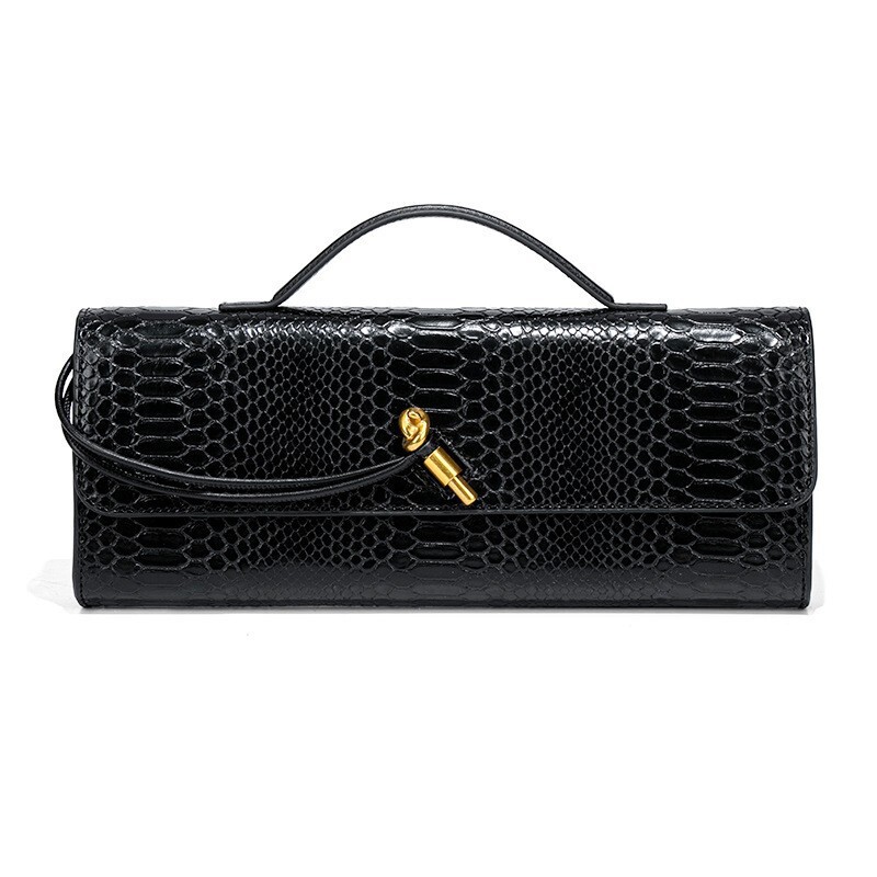 Hot Selling Snake Skin Pattern Handmade Woven Bag Fashionable Designer Women s Handbag High end Niche Dinner Party Baguette Single Shoulder Women Wall