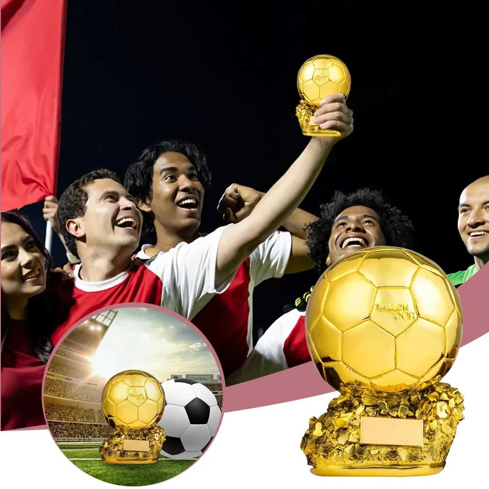 15/20/25cm Football Trophy Ballon dOr Ballon dOr Outstanding Player Competition Honor Award Spherical Trophy Y250318