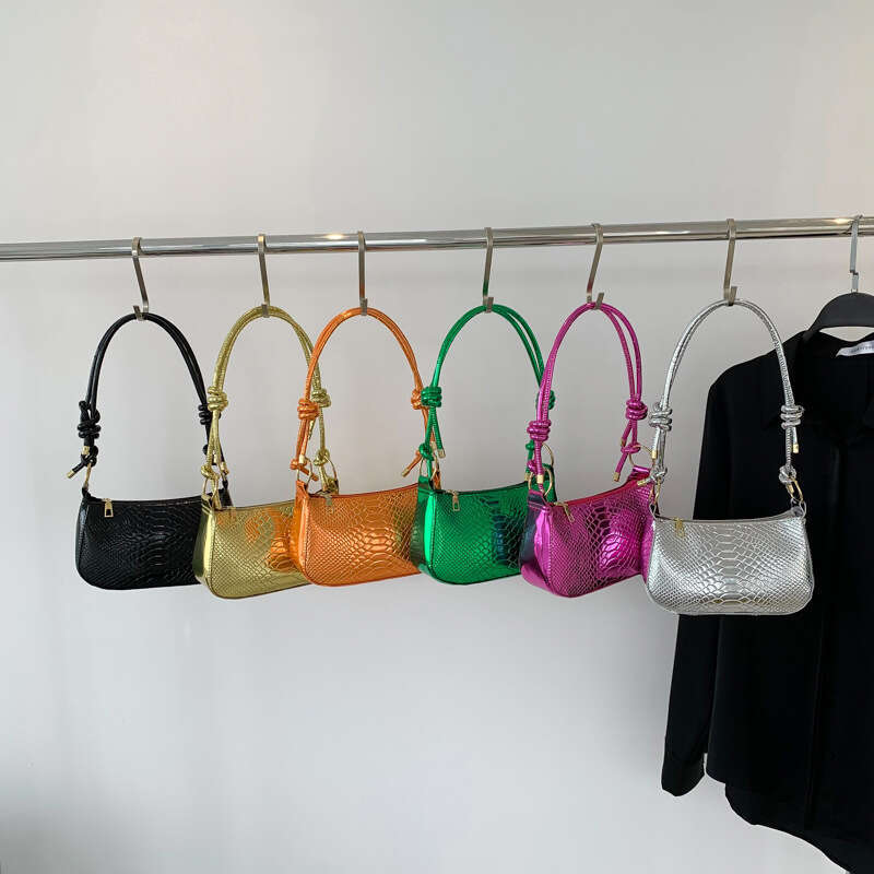Crocodile Pattern Chain Underarm Minimalist Women's Shoulder 2023 Summer Trendy and Fashionable Foreign Style Bag