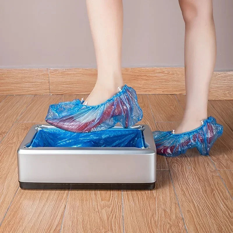 Automatic Shoe Cover Machine Waterproof Disposable Shoes Overshoes Dispenser Portable HandFree for Home Office 250318
