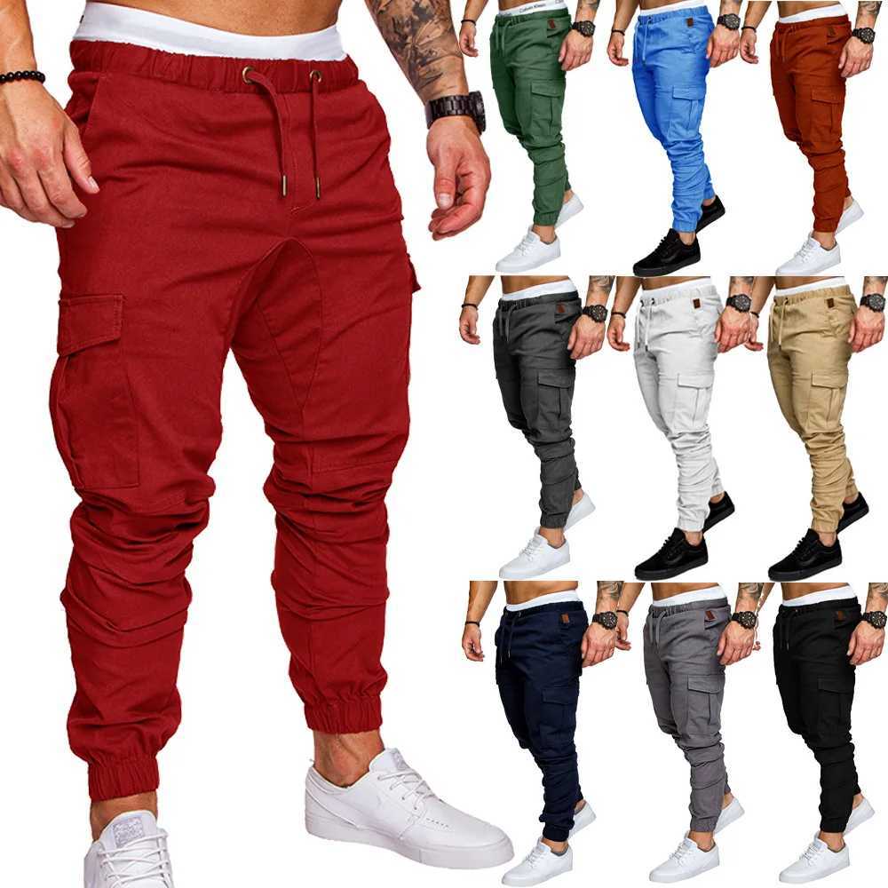 2025 new mens workwear casual pants European and American mens loose straight casual pants mens workwear pocket pants S-XXXL W250318